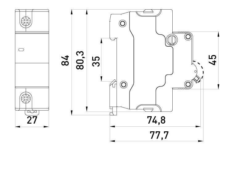 Wyłącznik nadprądowy STAND C125 1p 125A10kA