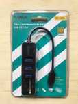 HUB Type-C (USB-C) com 3 portas USB + Leitor de cartões SD e TF