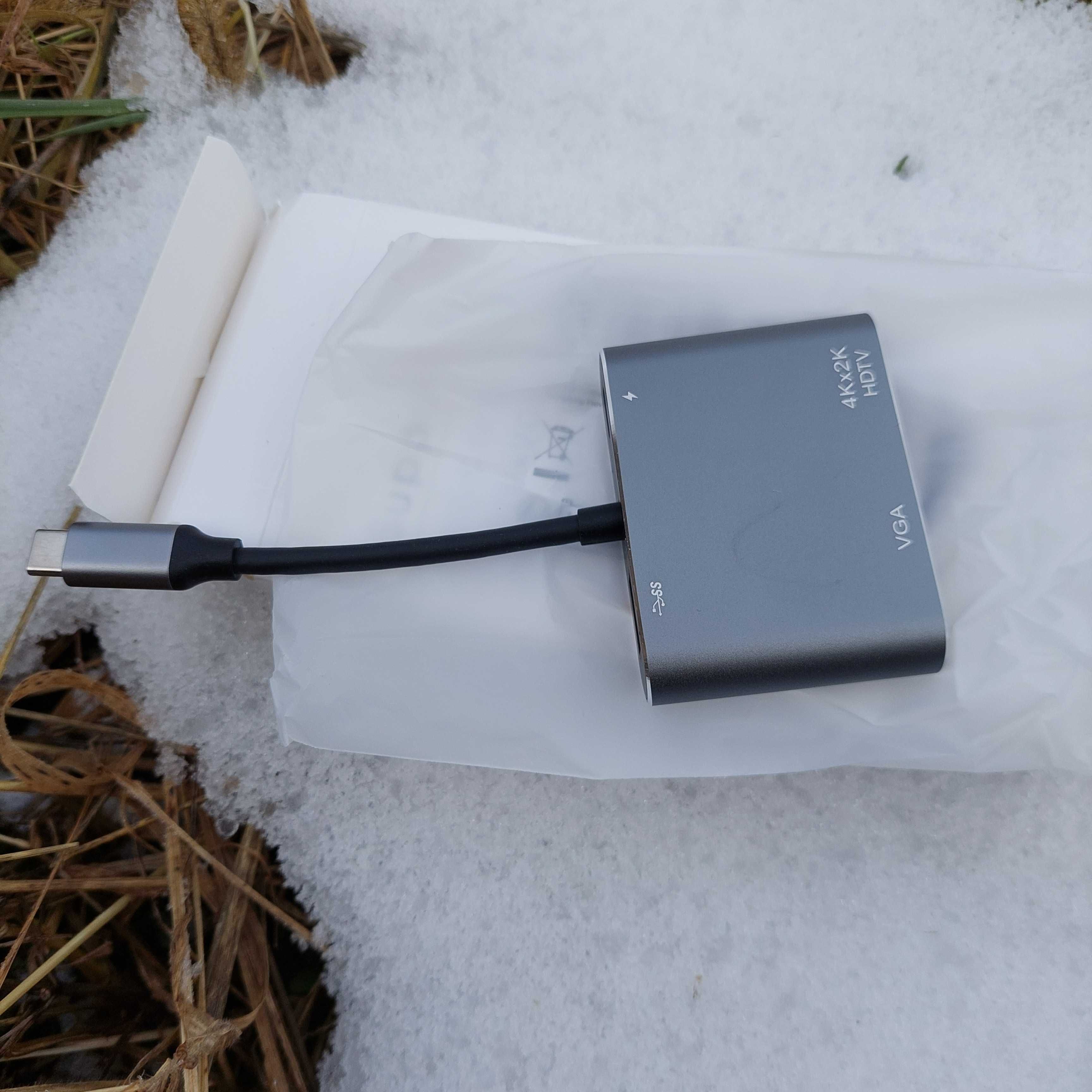 Адаптер для ноутбука CM449 USB 3.0 to HDMI+VGA конвертер 4 в 1