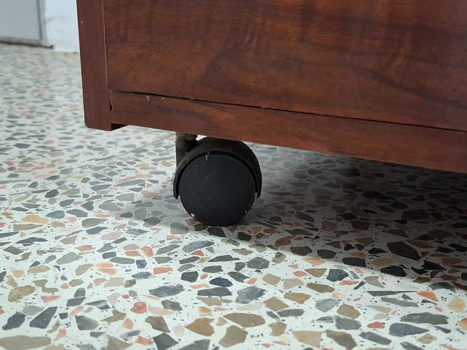 Conjunto De Escritório - Mesa Em L + Armário + Módulo C/ Rodas