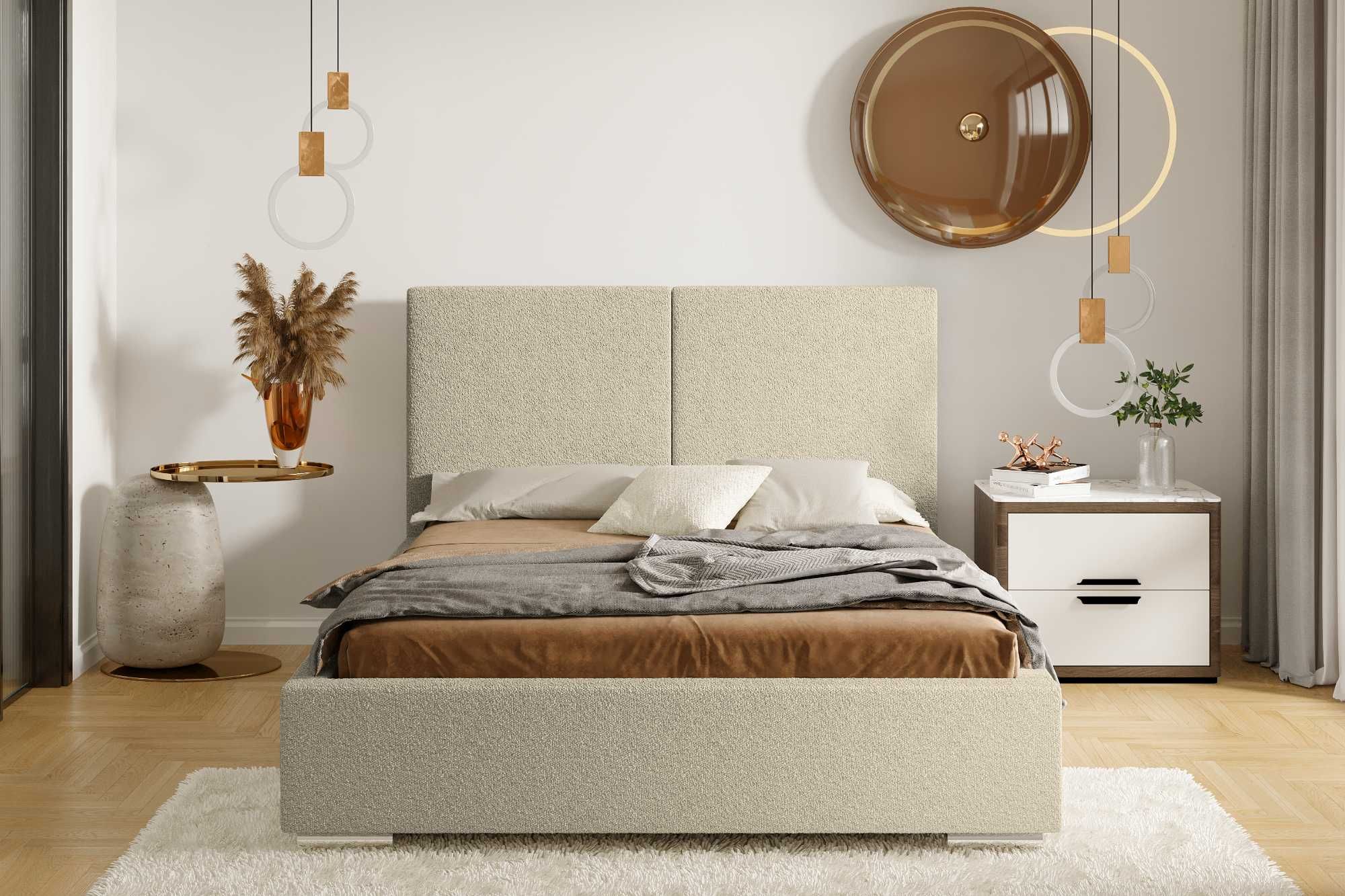 Łóżko sypialniane tapicerowane CLOUD  ze stelażem prosto od producenta