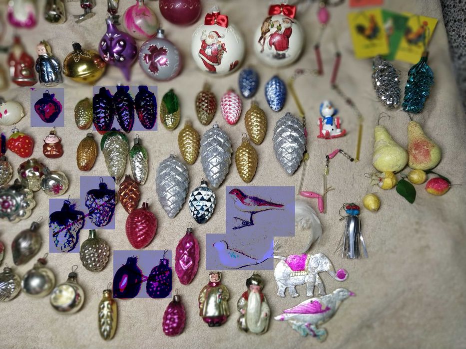 Ёлочные игрушки СССР Christmas tree decorations USSR Ялинкові прикраси