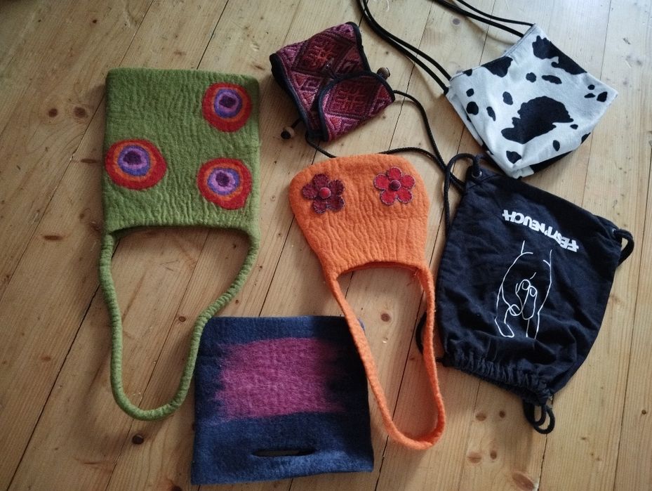 Сумочки вінтаж,бісер ,вялена шерсть