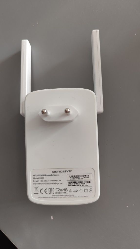 Wzmacniacz sieci Wi-Fi MERCUSYS ME30 2.4 / 5 GHz,