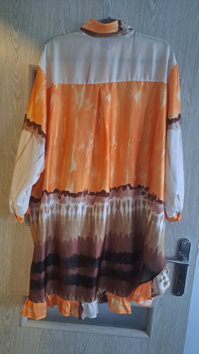 Długa koszula damska tunika Zeta Otto plus size unikat Xxl 48 50