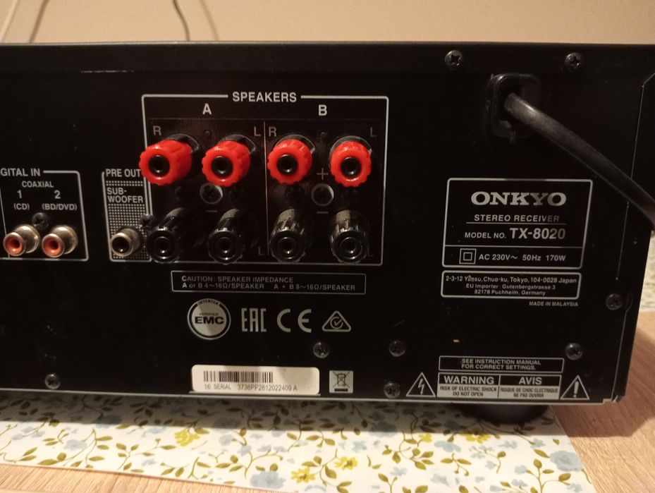 Amplituner stereo Onkyo tx8020 pilot oryginalny