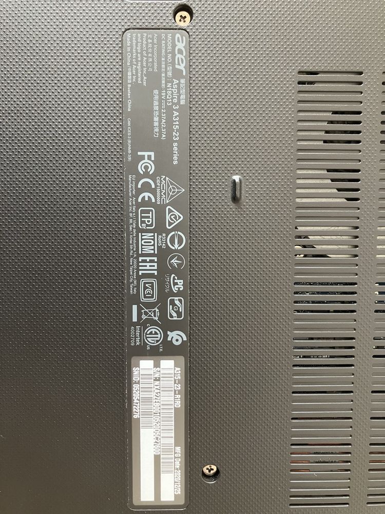 Portátil ACER Aspire 3 A315-23