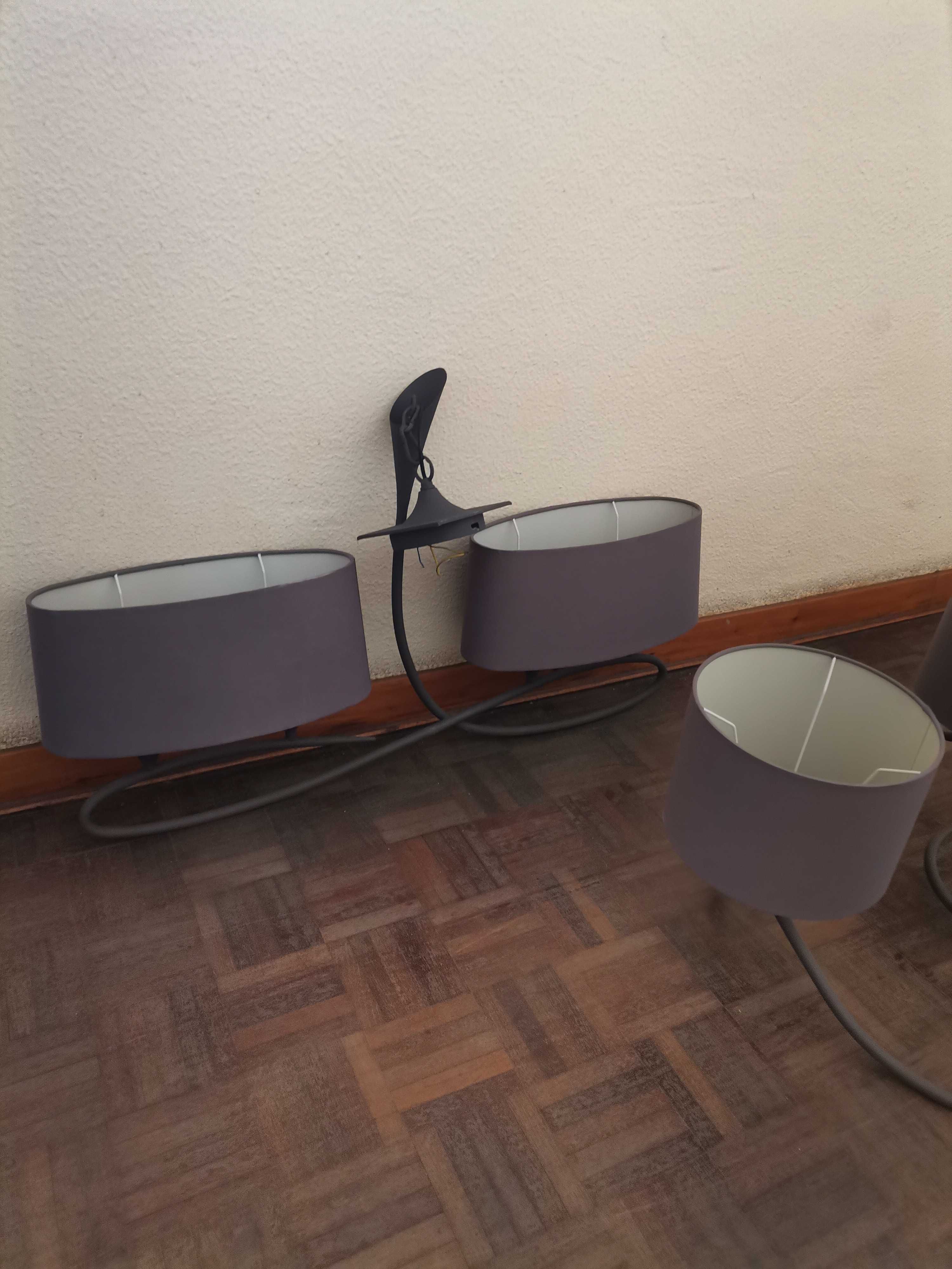 Conjunto candeeiros de sala, impecáveis, como novo