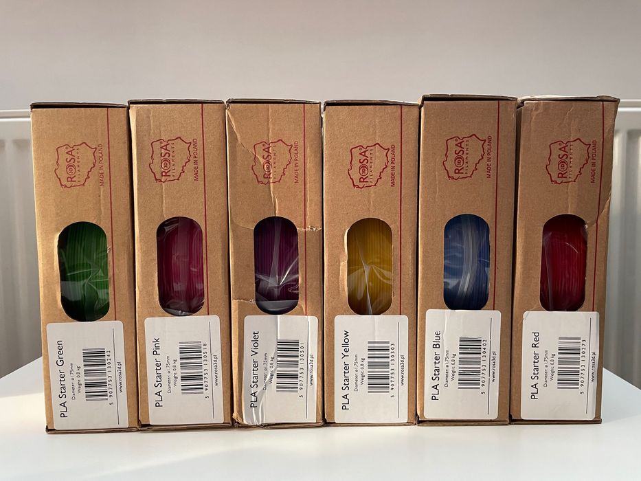 Filament Rosa3d PLA Starter 6 x 0,8kg + gratis szpula Fiberlogy Gray