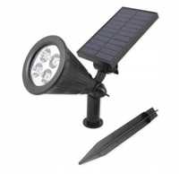 Lampa solarna wbijana Spotlight czarny 25 cm zestaw 2 szt.