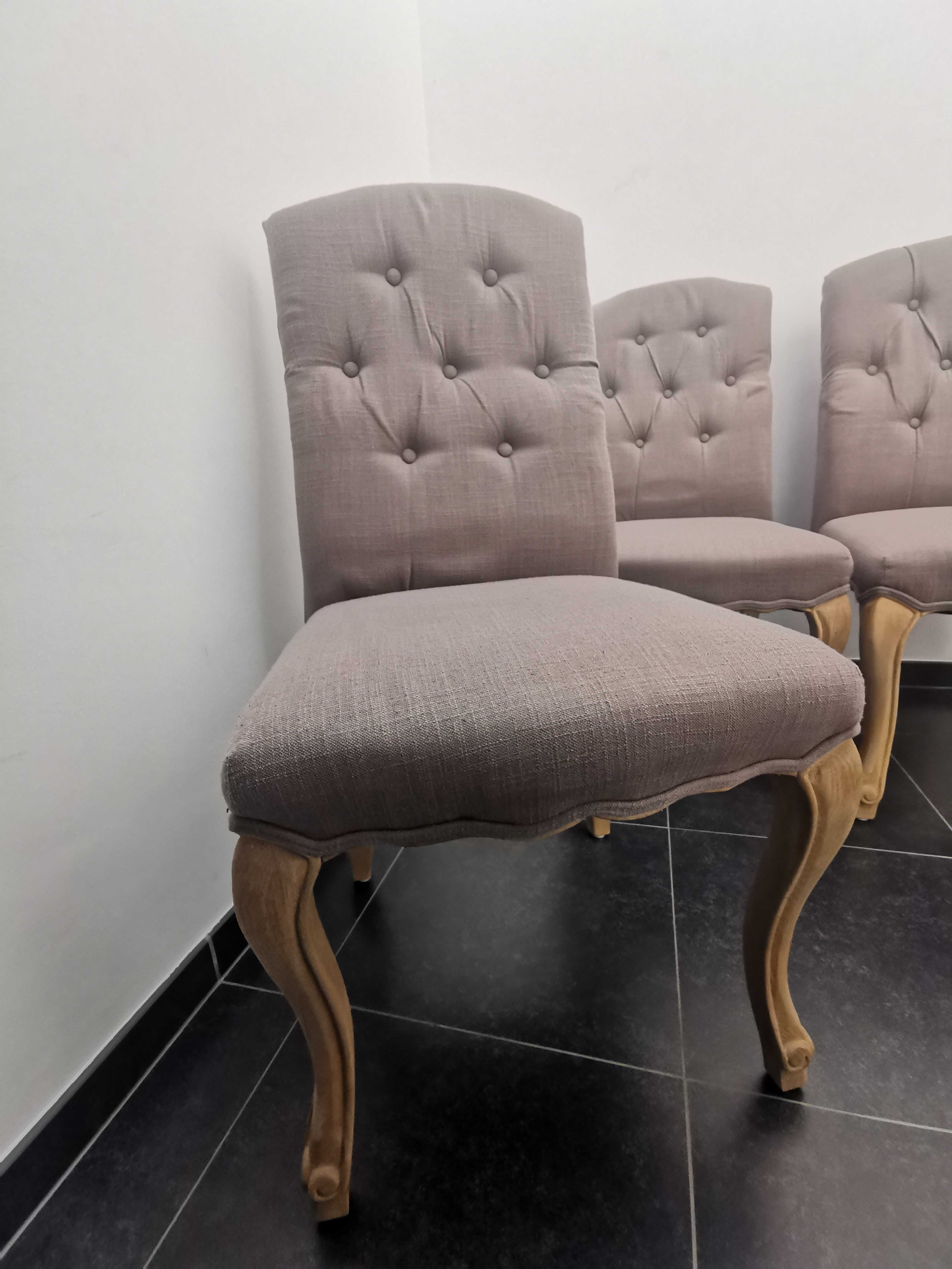 Drewniane krzesła w stylu ASTORIA Ludwik Chesterfield