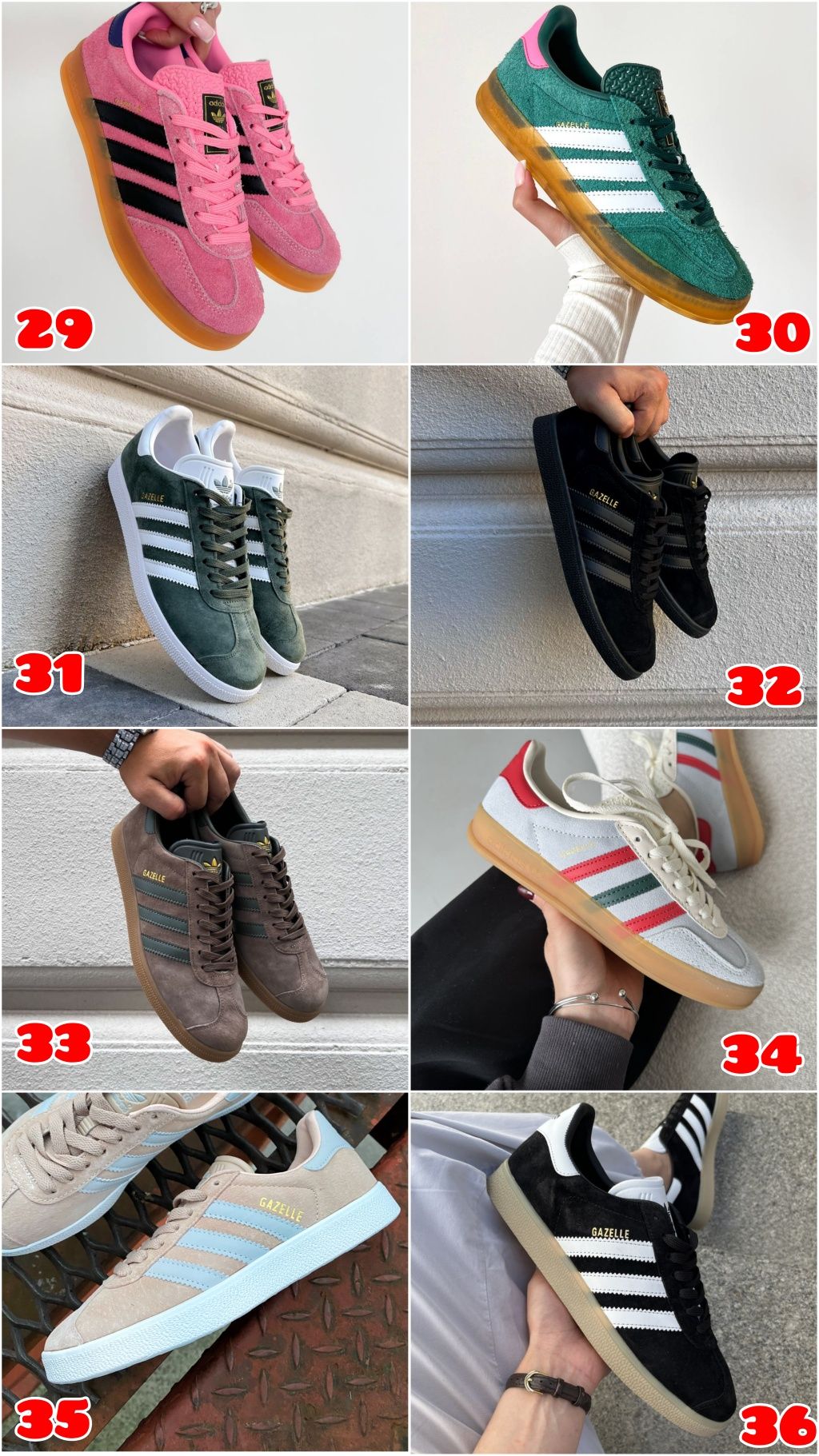 БЕЗ ПРЕДОПЛАТИ‼️ Кросівки Adidas Gazelle x Indoor, Bold, Gucci / 36-45