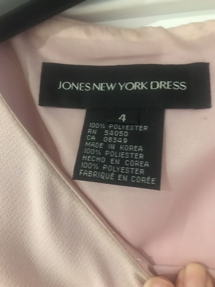 Elegancka sukienka JONES NEW YORK z USA pudrowy róż