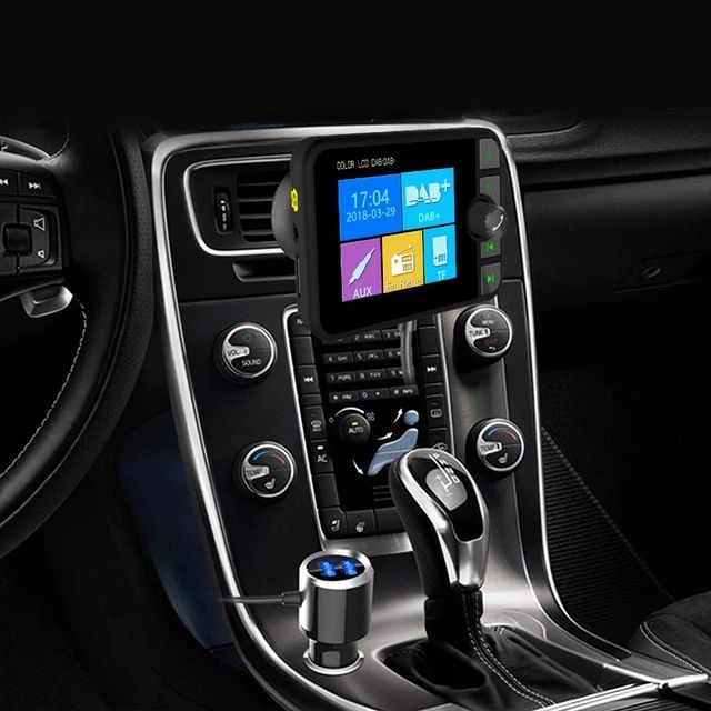 Adaptador DAB digital LCD 2,4 polegadas Bluetooth transmissor FM NOVO