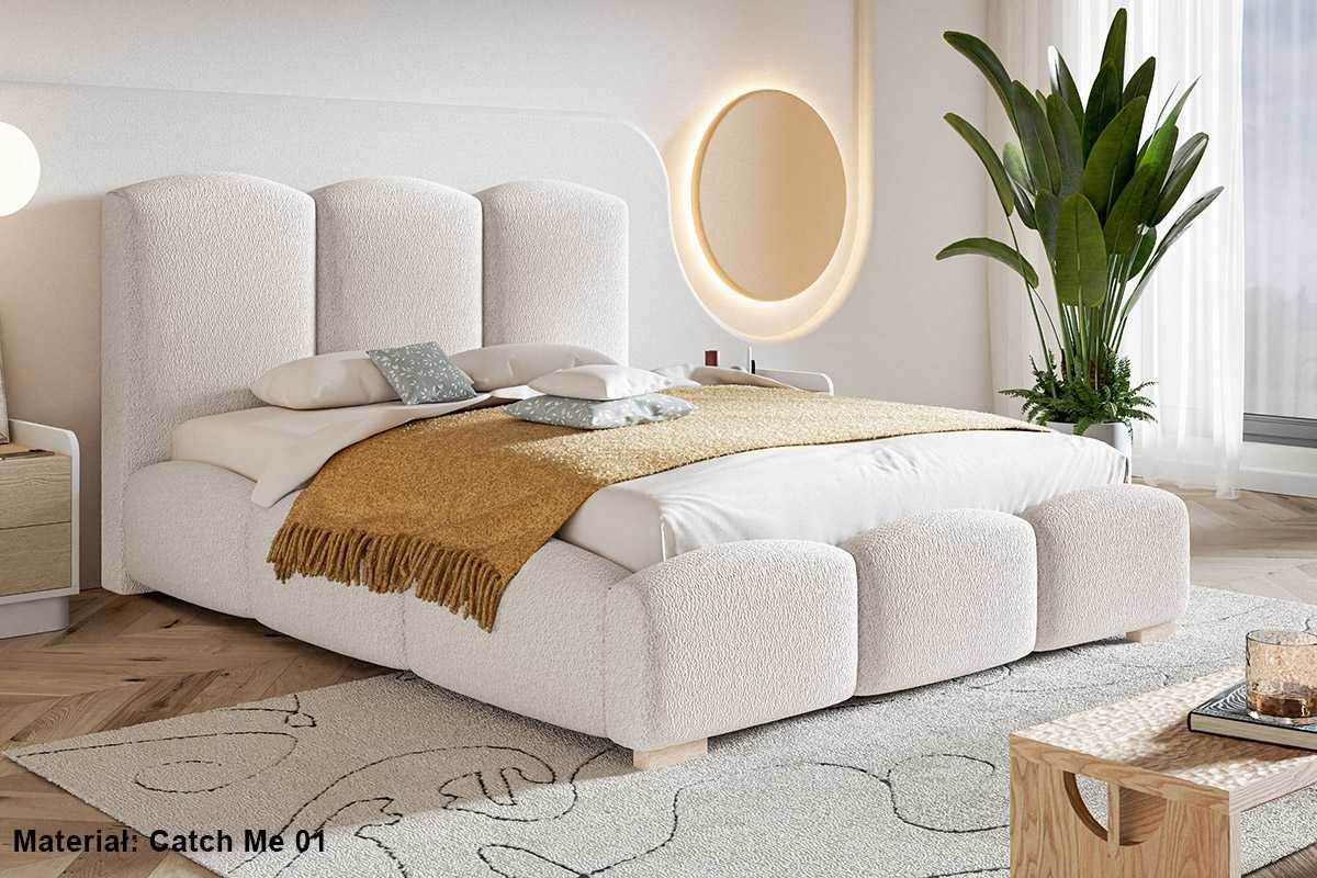 Łóżko tapicerowane bubble bukla HILTON 160x200 180x200 200x200 pojemni
