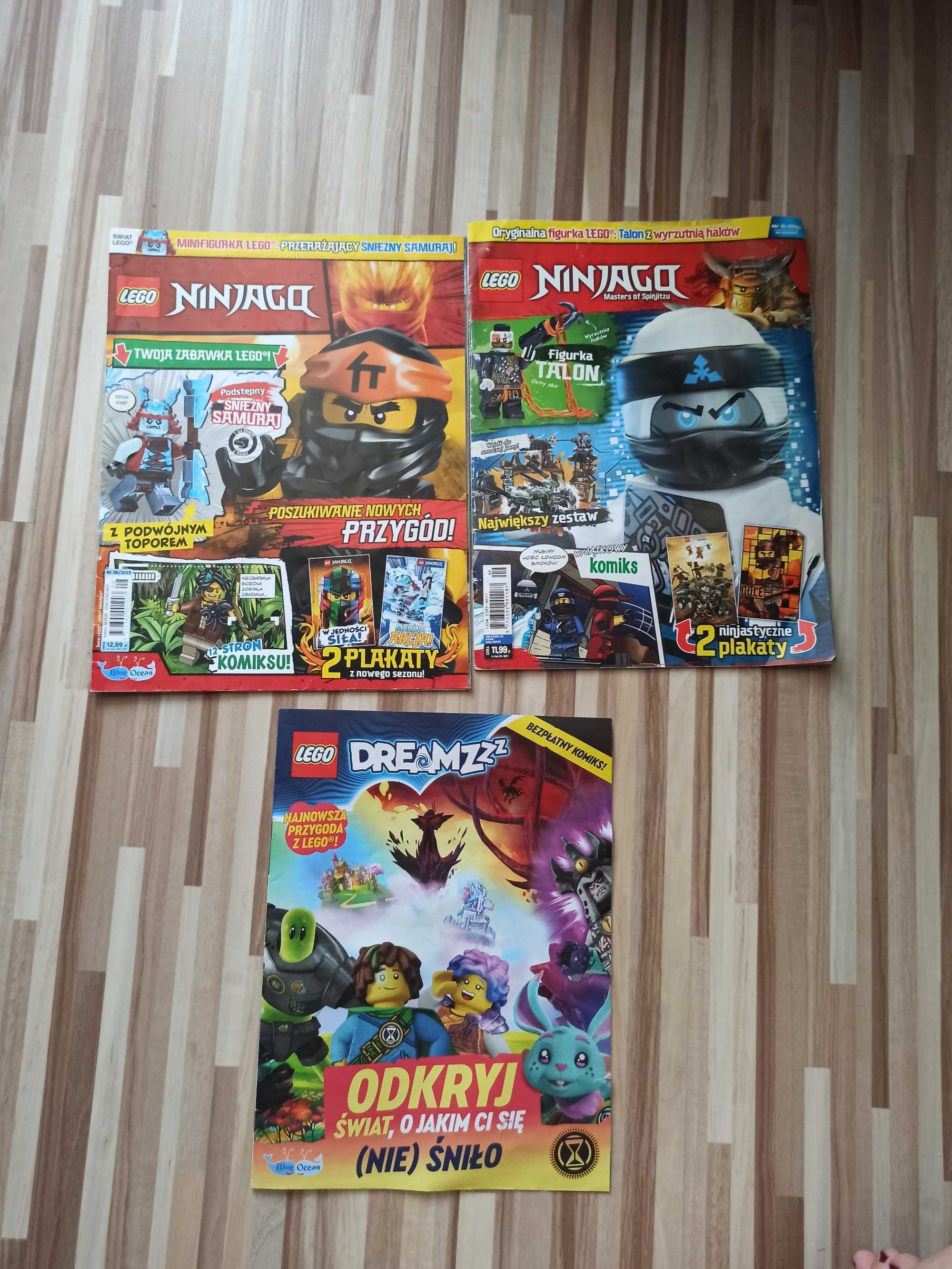 3 komiksy z serii Lego: 2 Lego Ninjago, 1 Lego Dreamzzz
