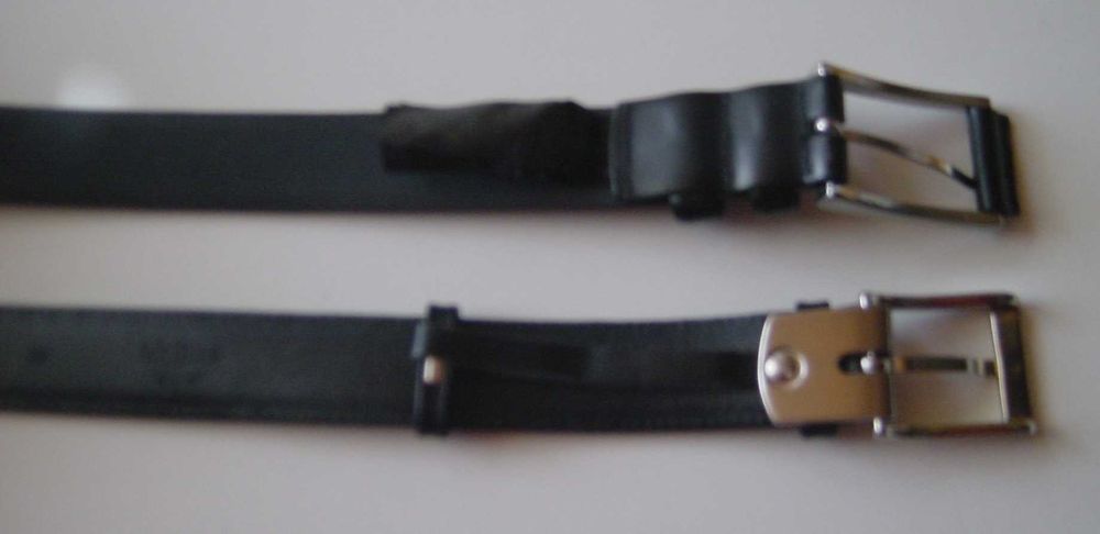 Conj. 2 cintos Homem: Em pele, Mr. Blue (95/40), Massimo Dutti (90/36)