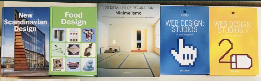 Conjunto de 5 livros design