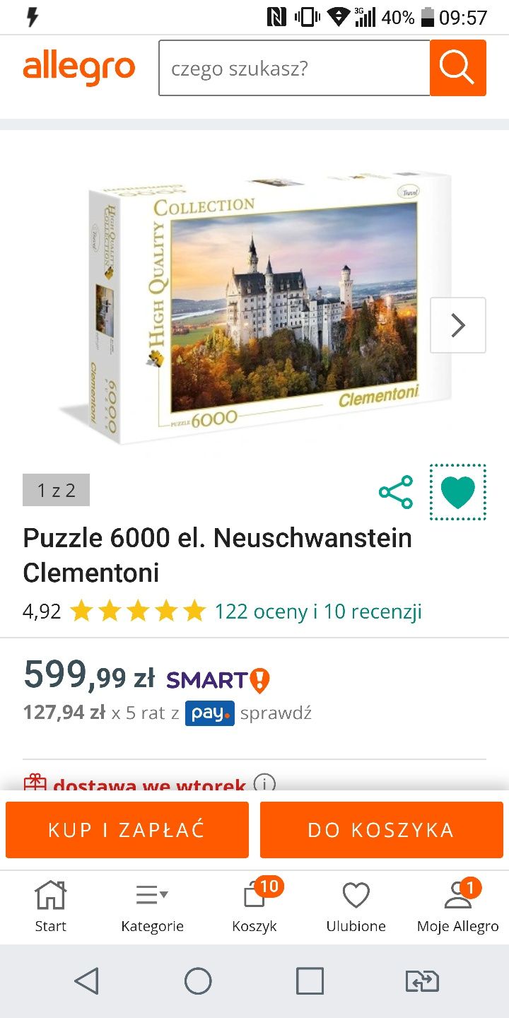 Puzzle 6000 Neuschwanstein Clementoni
