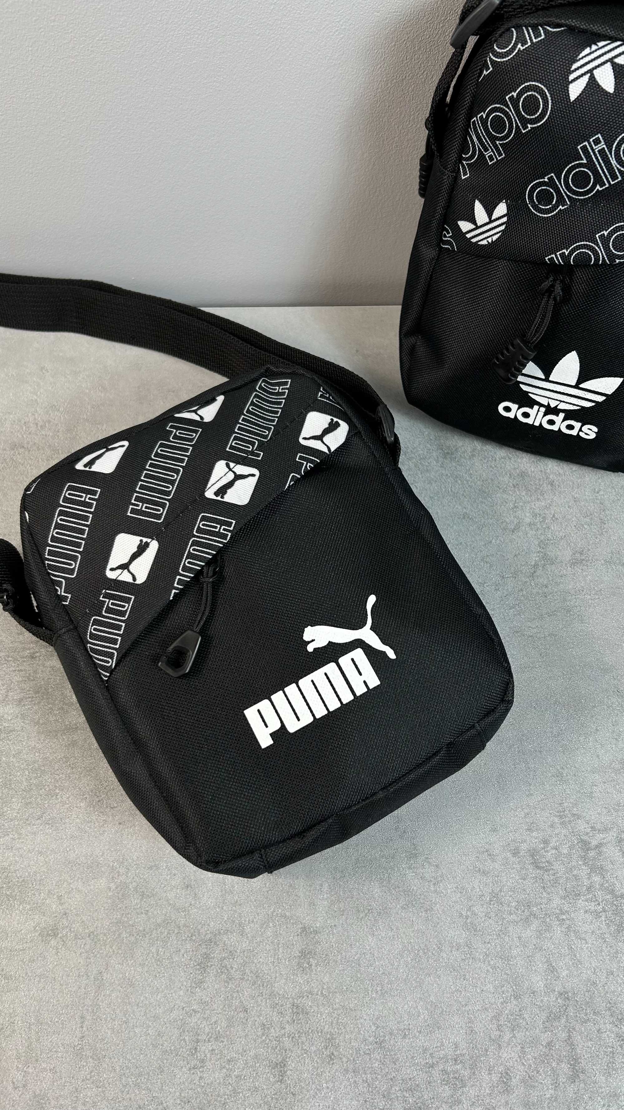 Мужская сумка-барсетка Puma текстиль, черная пума