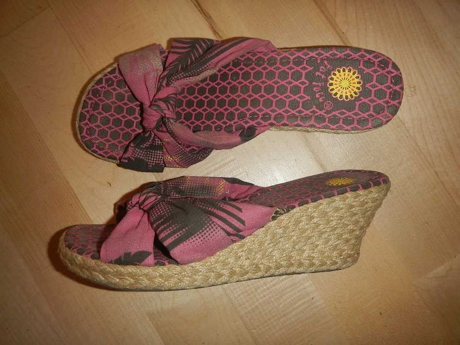 Fat Face klapki 39 38 sandaly koturny z USA espadryle