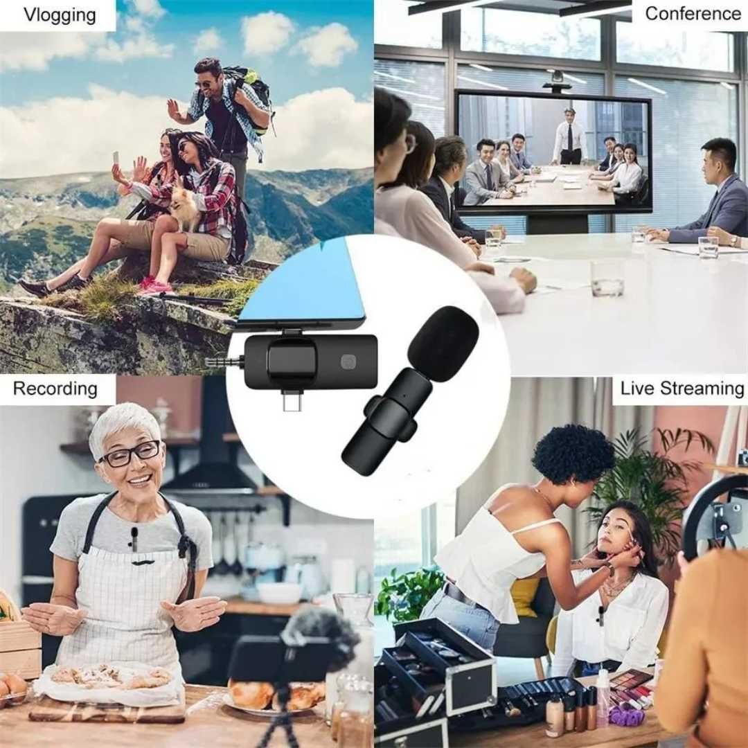 Microfone de Lapela Sem Fios Novo e Profissional