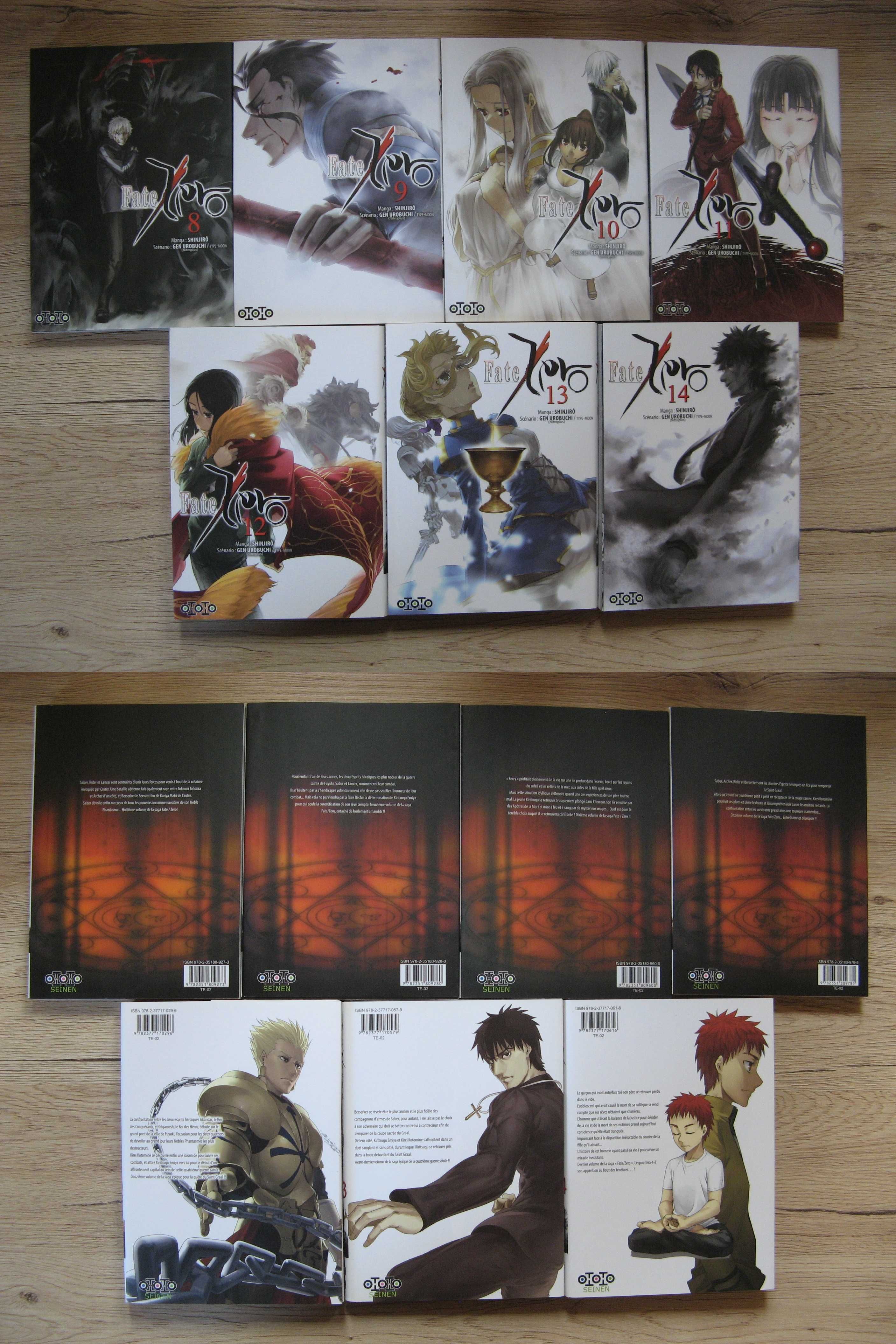 Manga Fate/Zero tomy 1-14 Shinjiro Type Moon Ototo FR po francusku