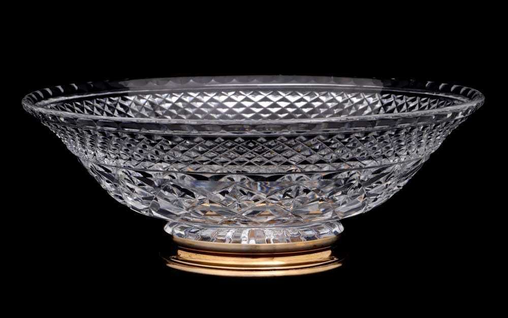 Taça em Cristal com Base em Prata