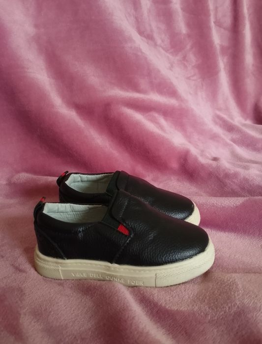 Слипоны кеды кожа кожаные канарейка черные 21р