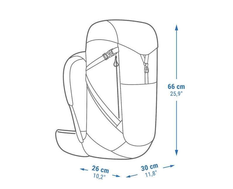 Рюкзак Quechua MH500 40л — стан нового, дощовик