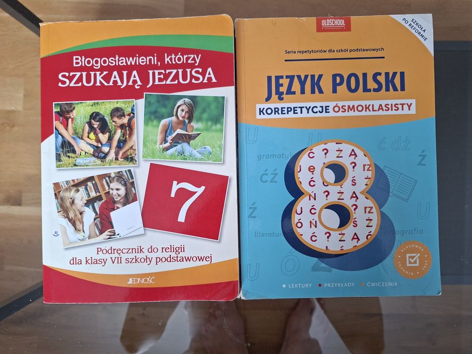 Oddam książki do Religii klasa 7 i repetytorium klasa 8.