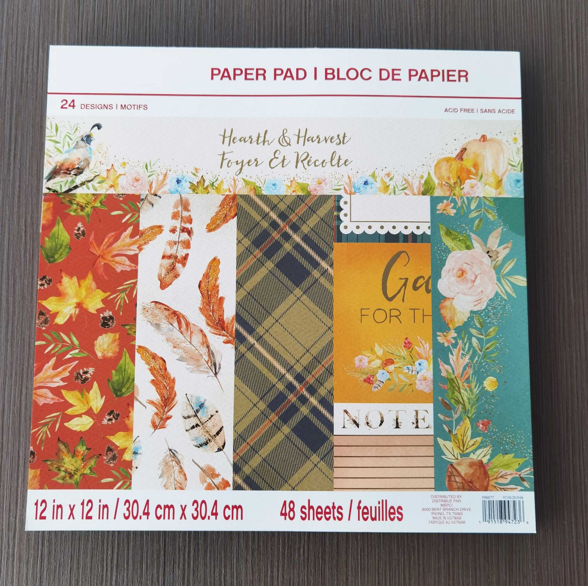 Bloco de papel para scrapbooking - Outono