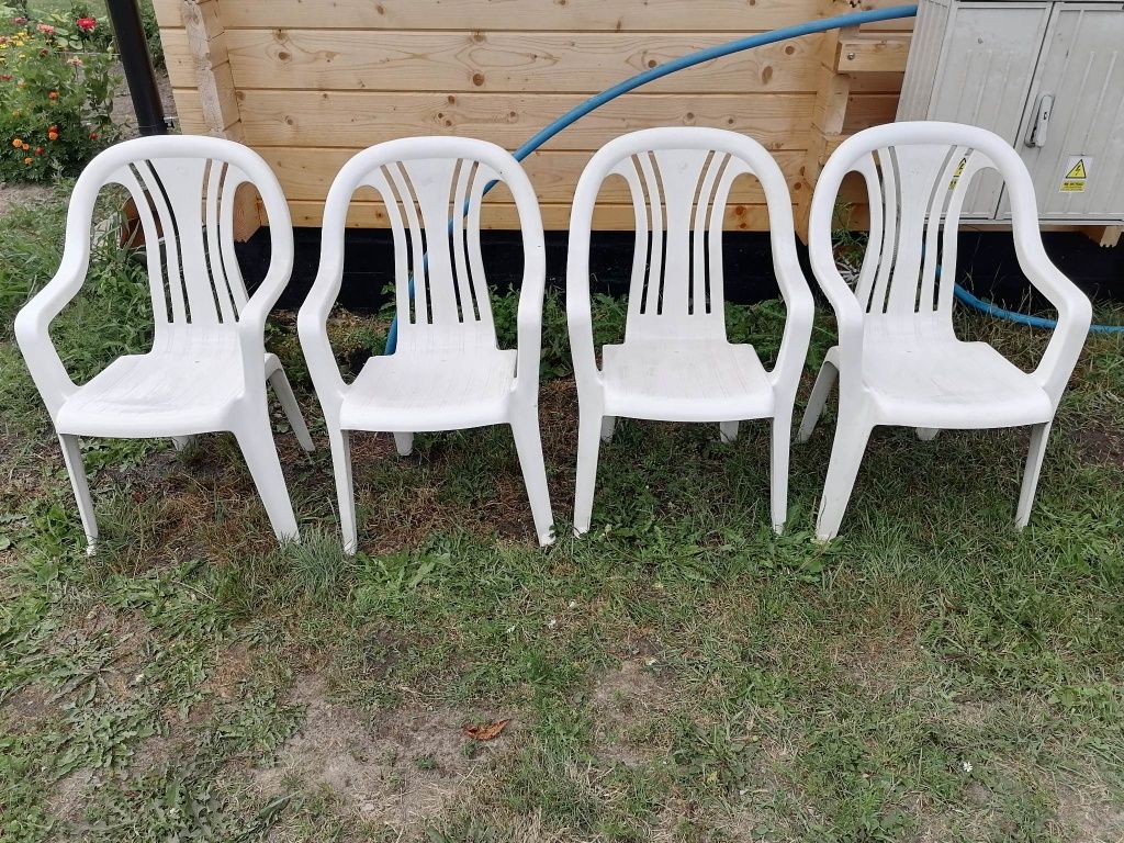 4x krzesła ogrodowe Kettler mambo fotele białe