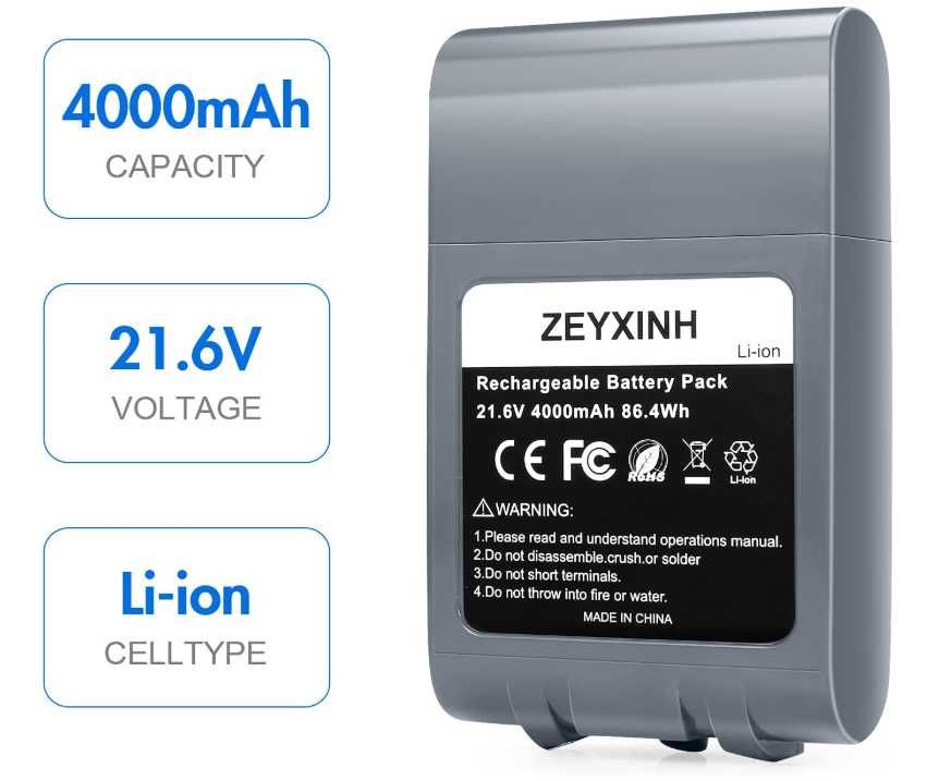 Bateria zamiennik do Dyson V6 21.6V 4000mAh