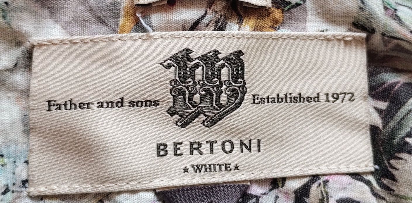 Bertoni koszula męska casual długi rękaw slim bawełna