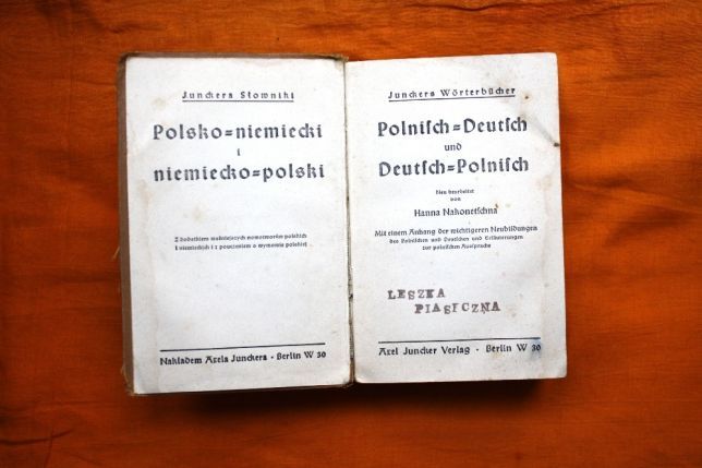 Антикварное издание: Словарь польско-немецкий 1943 г.
