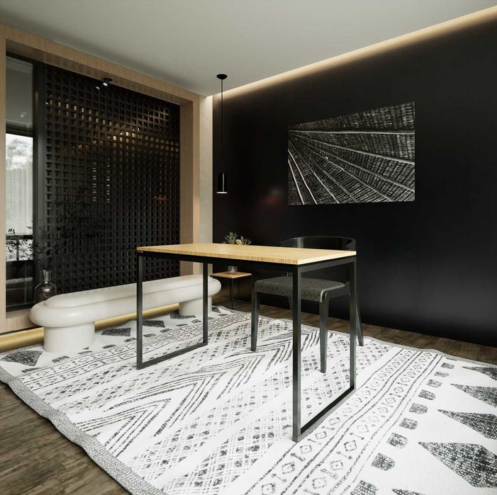 Mesa/Secretária moderna, estilo industrial