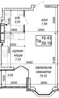 продам квартиру 39 мкв ЖК Одесский бульвар, 1 комната, 2й квартал 2022