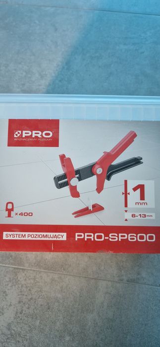 SYSTEM Poziomujący PRO-SP600 1mm klipsy 200 SZT