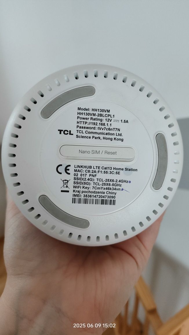Router TCL linkhub LTE cat3 HH130VM