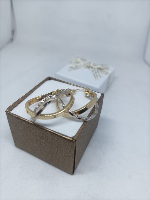 Złote kolczyki kółka 585 średnica 1,80 cm