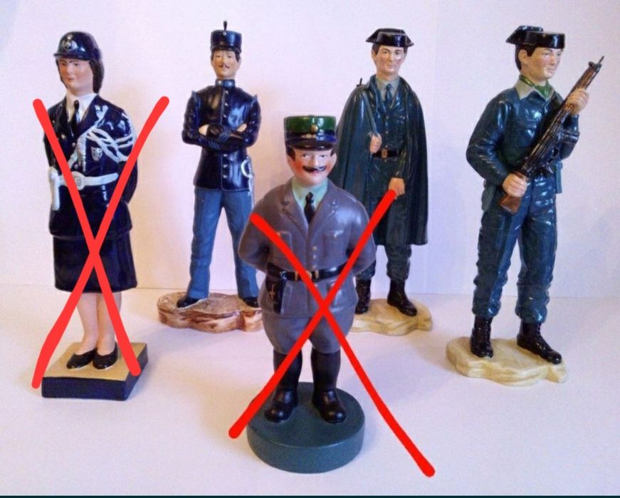 Figuras barro pintado Forças Militares, Policiais - GNR, etc