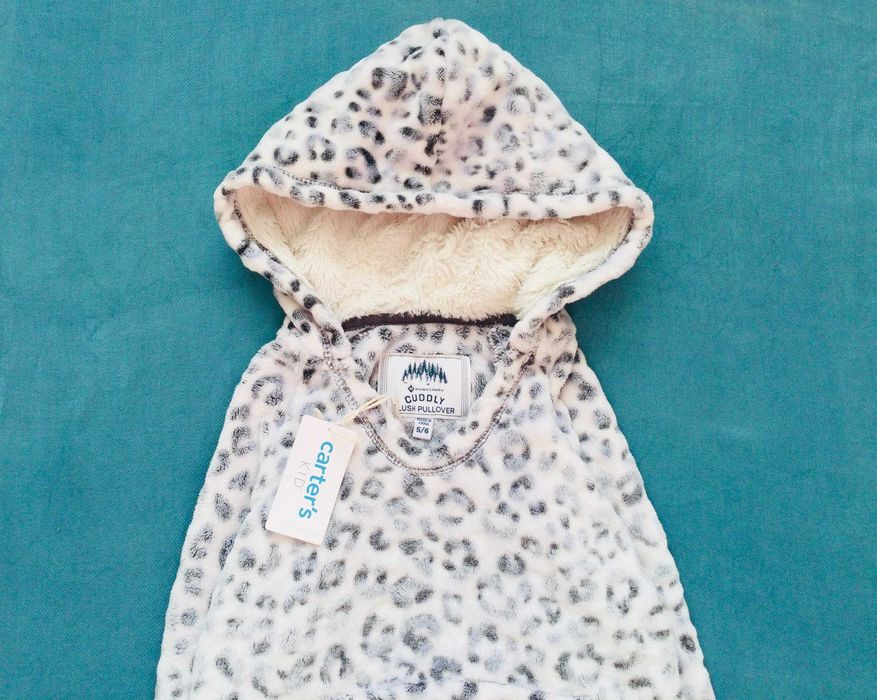 5-6 рок, Carter's Оригінал. утеплене хутряне Худі, толстовка