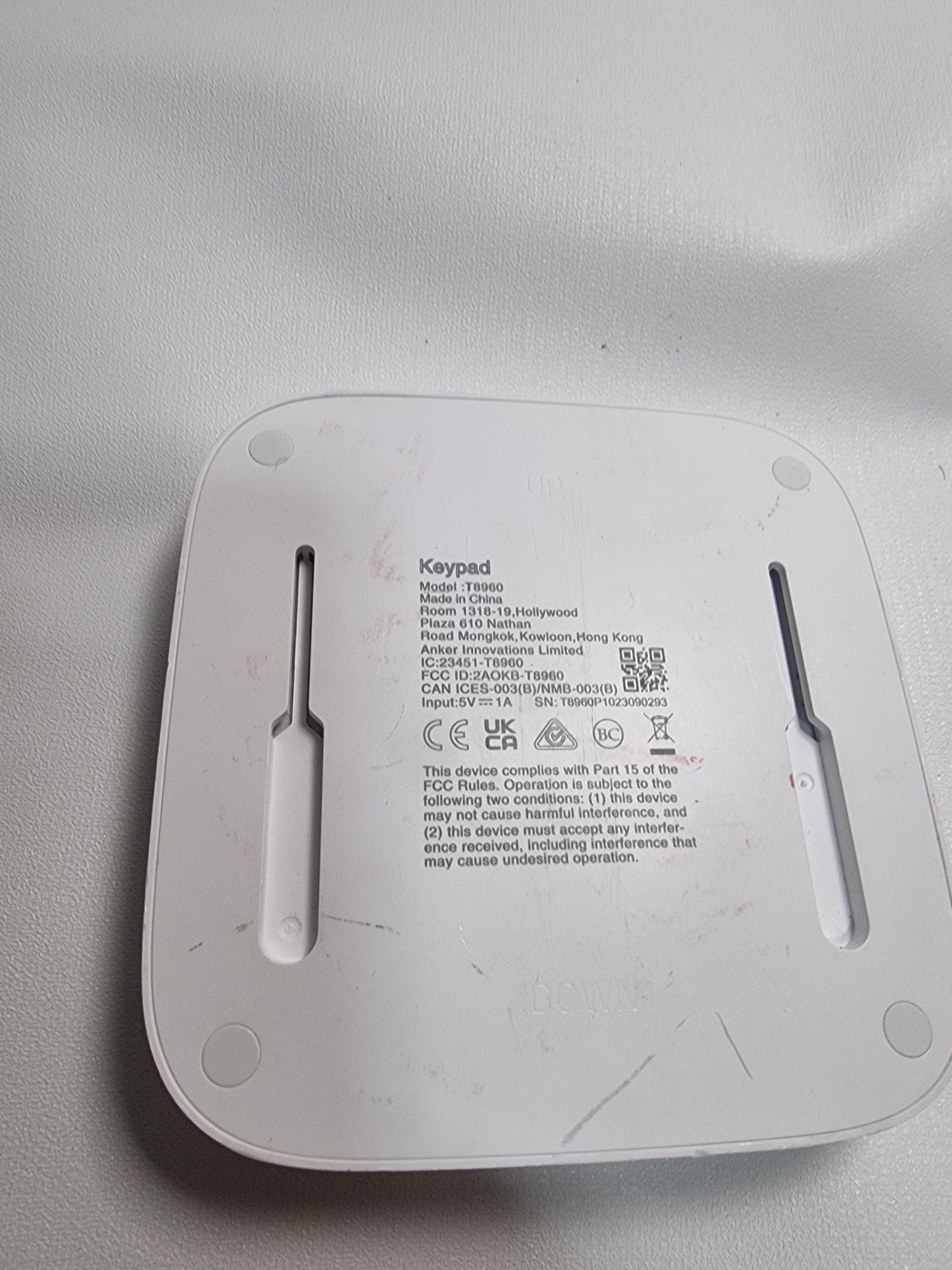 Eufy security KEYPAD model T8960 biały OPIS
