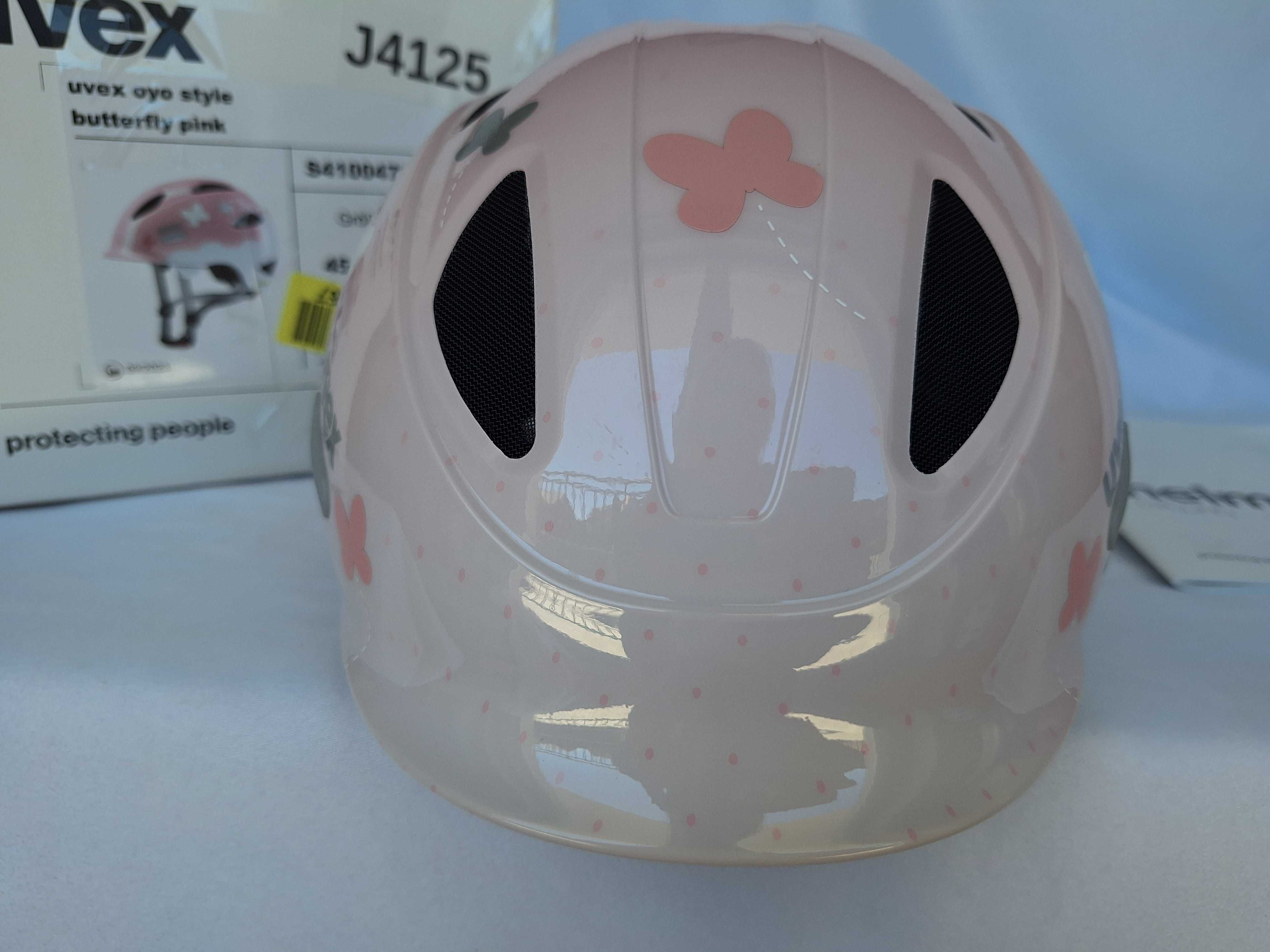 Kask rowerowy dziecięcy Uvex Oyo Style Butterfly Pink XS 45-50cm