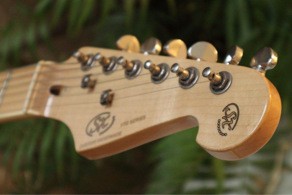 SX Stratocaster Elektro Gitar (Trans Black)