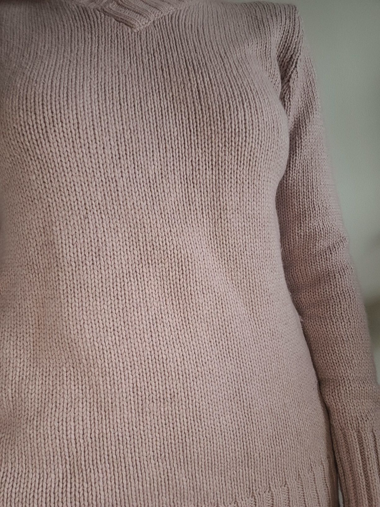 Jedwabny sweter oversize jedwab angora vintage