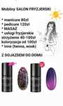 fryzjer mobilny masaż Manicure hybrydowy  do domu CENNIK kolor