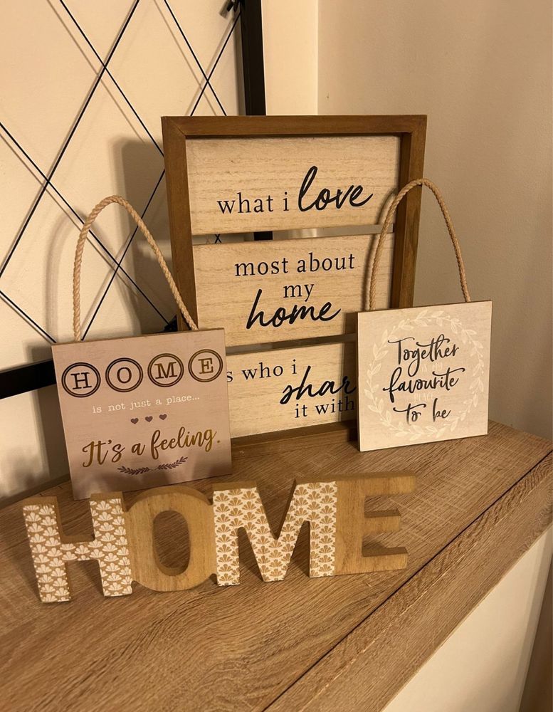 Conjunto de Decoração "HOME" - Estilo Rústico Aconchegante