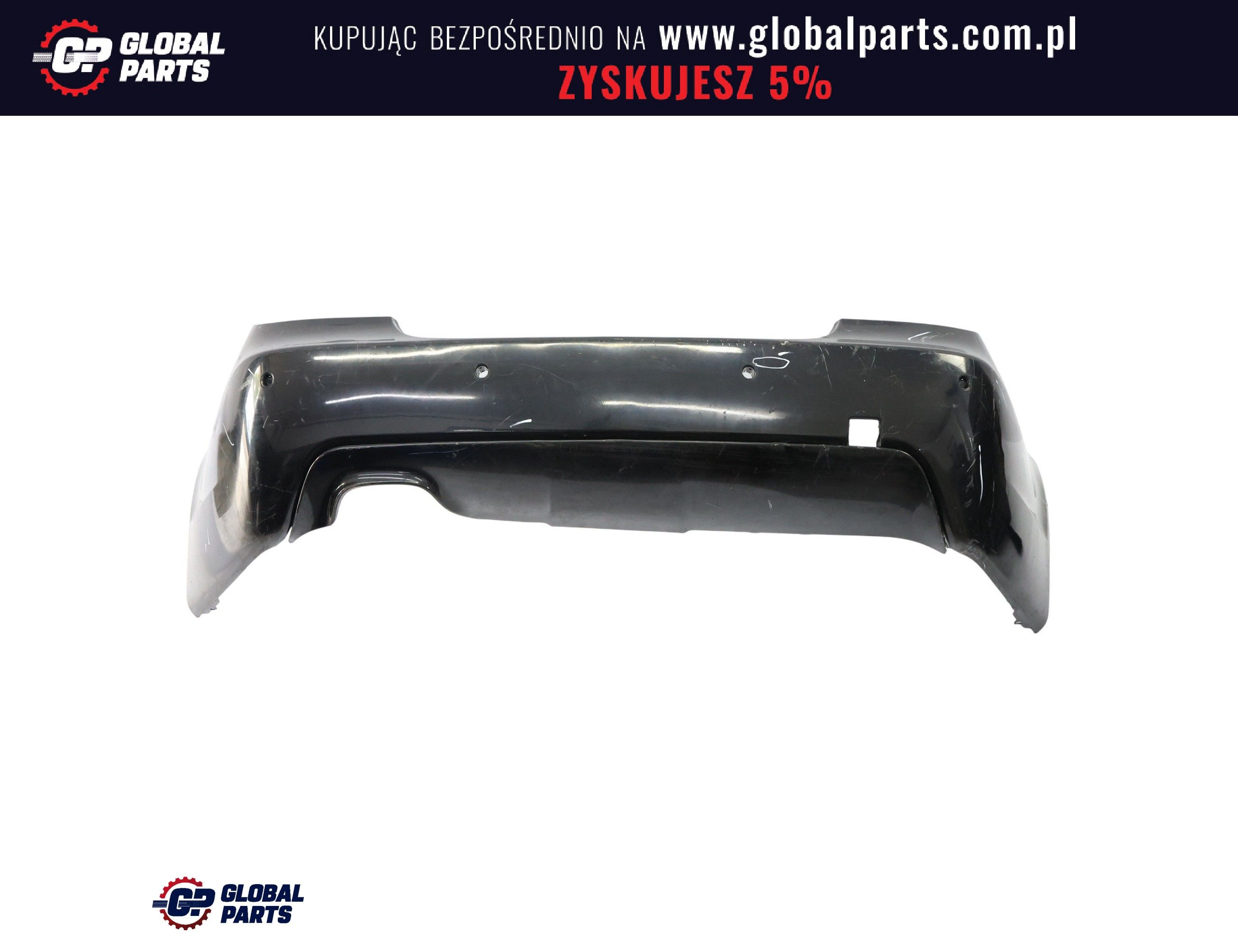 BMW E60 Zderzak Tylny M-Pakiet PDC Carbonschwarz Czarny Metalik - 416